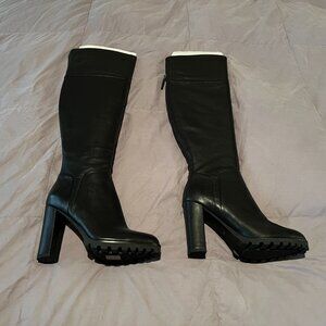 Aldo Sambuca Black Leather Over-The-Knee Boots - Size 7.5M